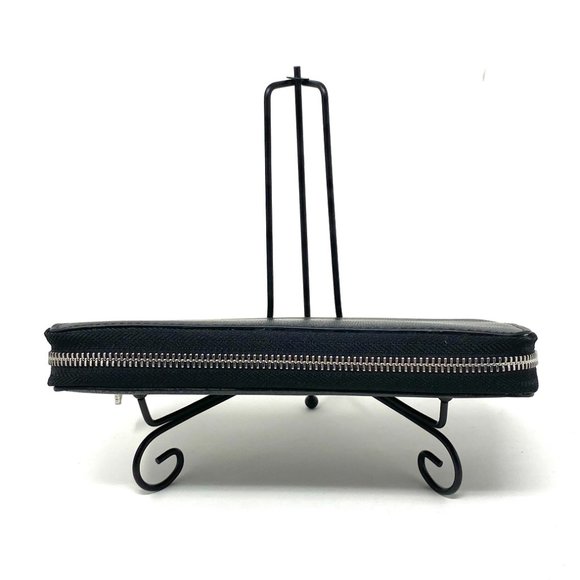 Calvin Klein Caviar Travel Zip Mens Wallet Leather Premium Black 47200017 - Picture 2 of 6